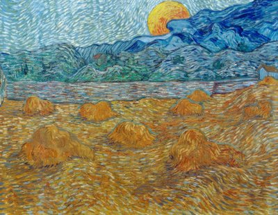 Evening Landscape at Moonrise by Vincent van Gogh